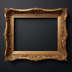 gold frame on black background