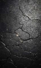 Obraz premium cracked asphalt surface with cracks and