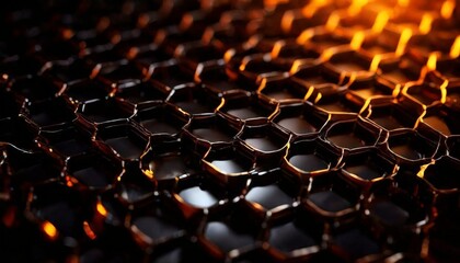 Obraz premium close up metal surface with fire in the background