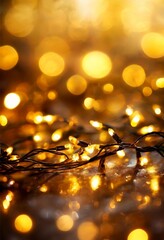 close up string lights