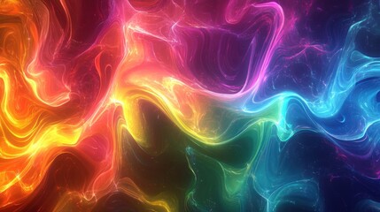 Fototapeta premium Abstract Swirling Nebula with Vibrant Colors