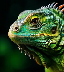 Fototapeta premium close up lizard's head