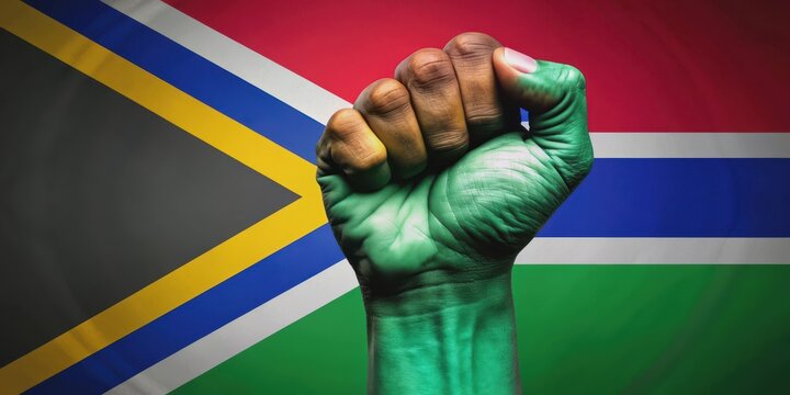 International Nelson Mandela Day fist symbol on colorful background, Nelson Mandela, Mandela Day, international