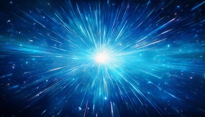 Obraz premium blue explosion light and stars