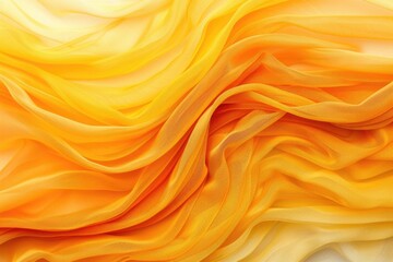 Obraz premium A yellow and orange fabric with a wave pattern