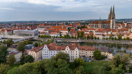 Panoramablick über die Altstadt von Regensburg