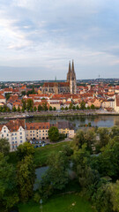 Panoramablick über die Altstadt von Regensburg