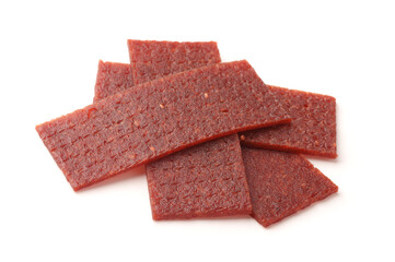 Natural apple fruit leather strips