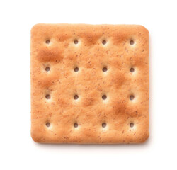 Top view of square wholegrain cracker