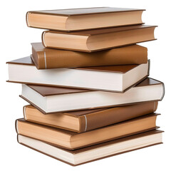 stack of books isolated on white