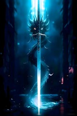 Fototapeta premium sword, weapon, weapon wallpaper, sword wallpaper, angel sword, dragon sword, ancient sword, winged sword, universe sword, snake sword, king sword