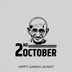 Gandhi Jayanti is an event celebrated in India to mark the birth anniversary of Mahatma Gandhi, vector design 