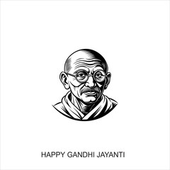Gandhi Jayanti is an event celebrated in India to mark the birth anniversary of Mahatma Gandhi, vector design 