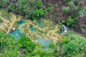 View of Semuc Champey in Guatemala