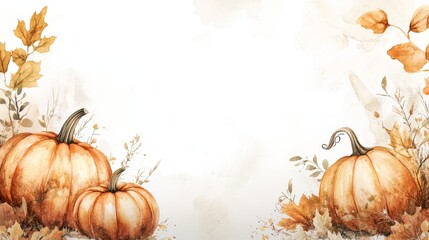 Pumpkin Patch Thanksgiving Invitation charming invitation with illustrations of pumpkins and autumn leaves