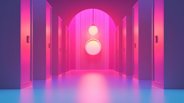 Illustration of a secure server room with biometric access controls, emphasizing data protection and cybersecurity in modern technology infrastructure.