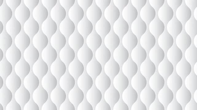 Upholstery quilted background animation. White leather texture sofa backdrop. 4K seamless loop animation