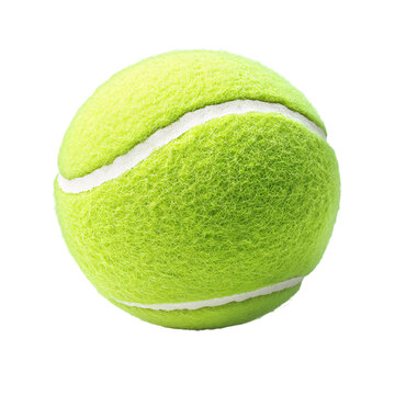 recommend clip art: tennis ball isolated on a transparent cut-out background, yellow tennis ball PNG