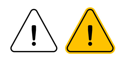 Warning sign symbol on white background. Vector illustration