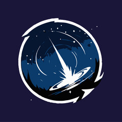 Stylized Cosmic Explosion Logo Design