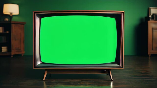 Retro TV with Green Screne