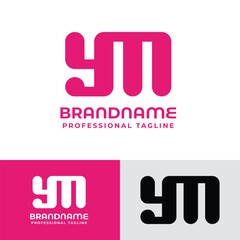 Letters YM Monogram Logo, Great for Multisector Company Branding