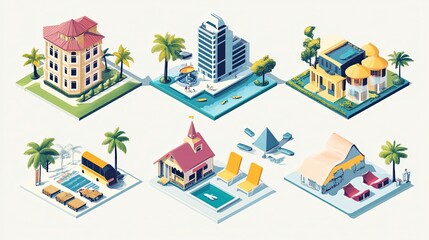 Fototapeta premium graphic resource for travel and vacation 