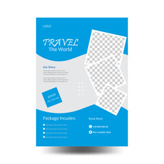 Modern corporate travel flyer design template