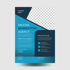 Modern abstract corporate business flyer design template