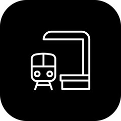 Train Station Vector Icon Design