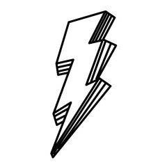 lightning strike Modern flat style illustration