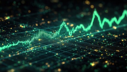 Abstract Green Line Graph