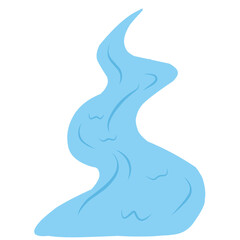 illustration of a long river flow