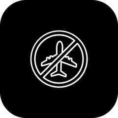 No Travelling Vector Icon Design