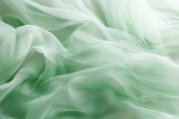 Obraz premium Artistic Backgrounds: Soft Mint Green Wallpaper with Tulle Fabric Texture