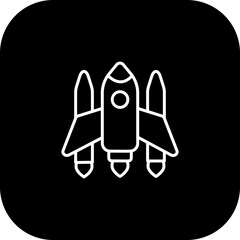 Space Shuttle Vector Icon Design
