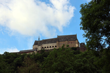 Burg Vianden im Kanton Vianden im Norden vom Luxemburg.