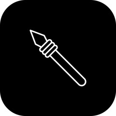 Javelin Spear Vector Icon Design