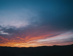 Obraz premium dramatic sky after sunset