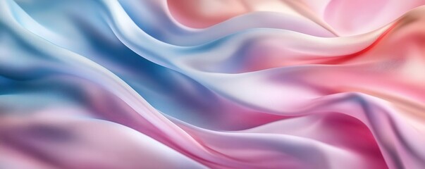 Fototapeta premium Flowing pastel fabric, smooth curved edges, abstract composition
