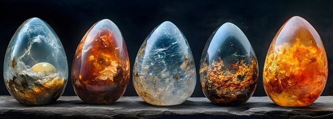 142. Detailed, polished gemstone with smooth surface