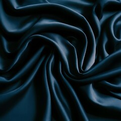 Obraz premium Navy blue cloth. Silk elegant textile fabric as background