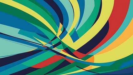 Bright background abstraction with coloured lines