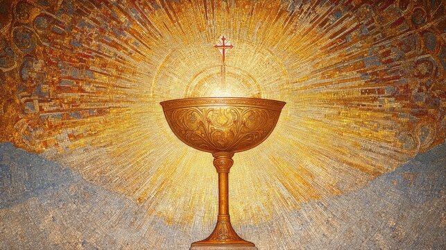 A chalice icon, symbolizing the Eucharist and the blood of Christ.
