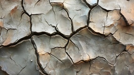 28. Cracked, sun-dried clay with fine fissures