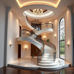 Multi-storey house staircase design