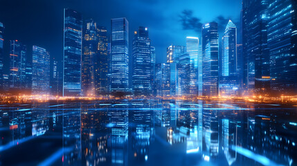 Obraz premium A City of Light: A Neon Metropolis