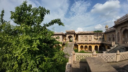 Maharaniyon Ki Chhatriyan, the archaeological site features traditional funeral monuments honoring royal women of the past.