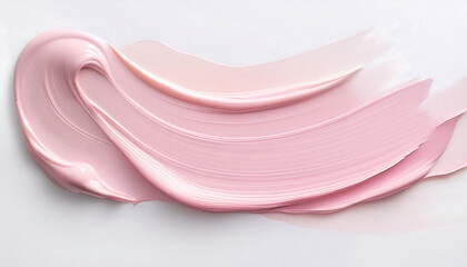  A delicate soft pastel pink brush stroke on a white background. _1(25)