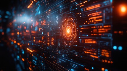 Abstract Futuristic Digital Interface